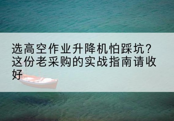 鄱阳高空作业升降机厂家推荐-选高空作业升降机怕踩坑？这份老采购的实战指南请收好